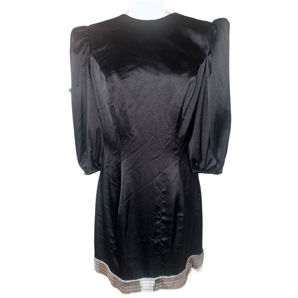 Ieena for Mac Duggal | Beaded Fringe Hem Mini Dress NWT Sz 8 - Picture 2 of 7